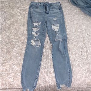 American Eagle very high waisted jeans